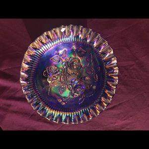 VINTAGE L E SMITH CARNIVAL GLASS AMETHYSt